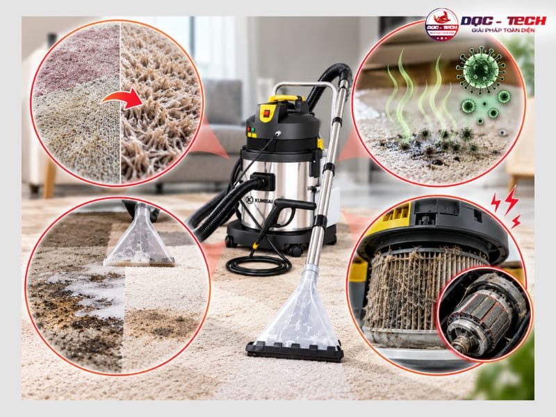Dùng máy giặt thảm sai cách sẽ khiến thảm bạc màu, xơ sợi