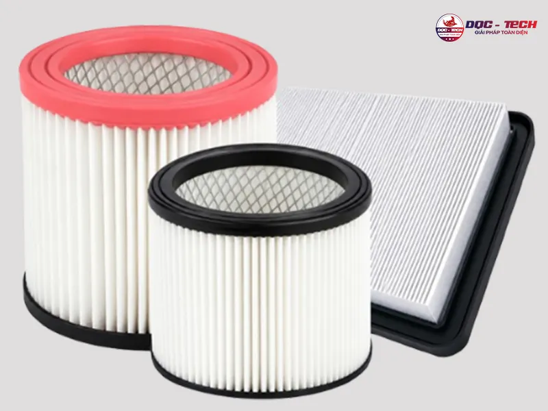 hệ thống lọc bụi được sử dụng trên máy hút bụi top clean