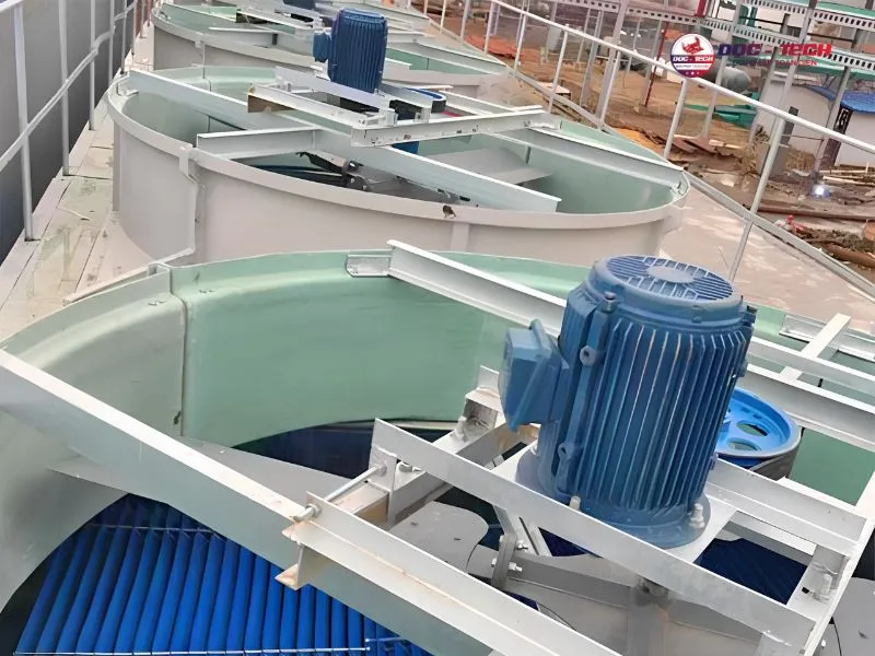 Hệ thống quạt mạnh mẽ của tháp làm mát Kumisai KMS 300RT 4Cell Hệ thống quạt mạnh mẽ của tháp làm mát Kumisai KMS 300RT 4Cell