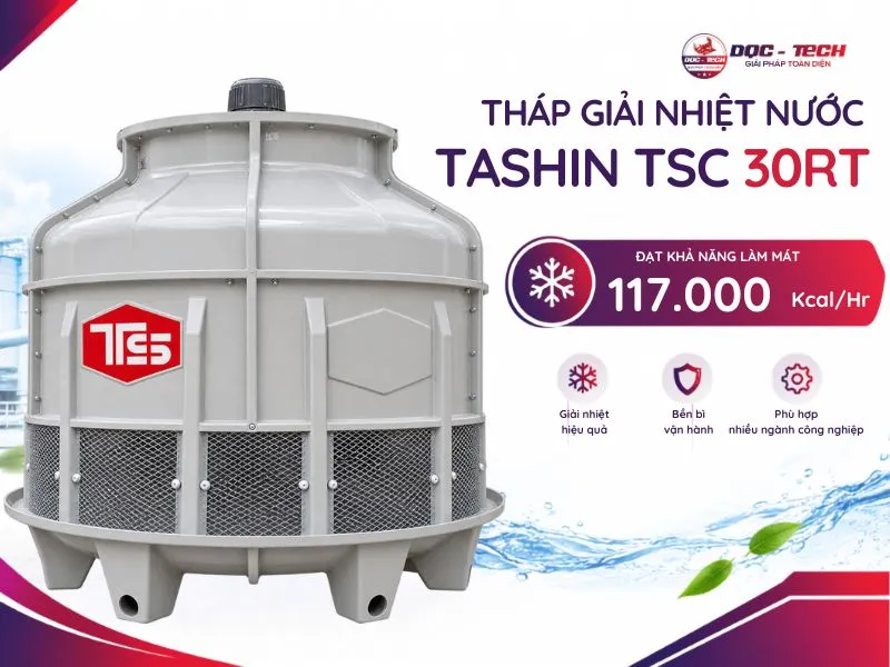 Hiệu năng giải nhiệt của tháp làm mát Tashin TSC 30RT