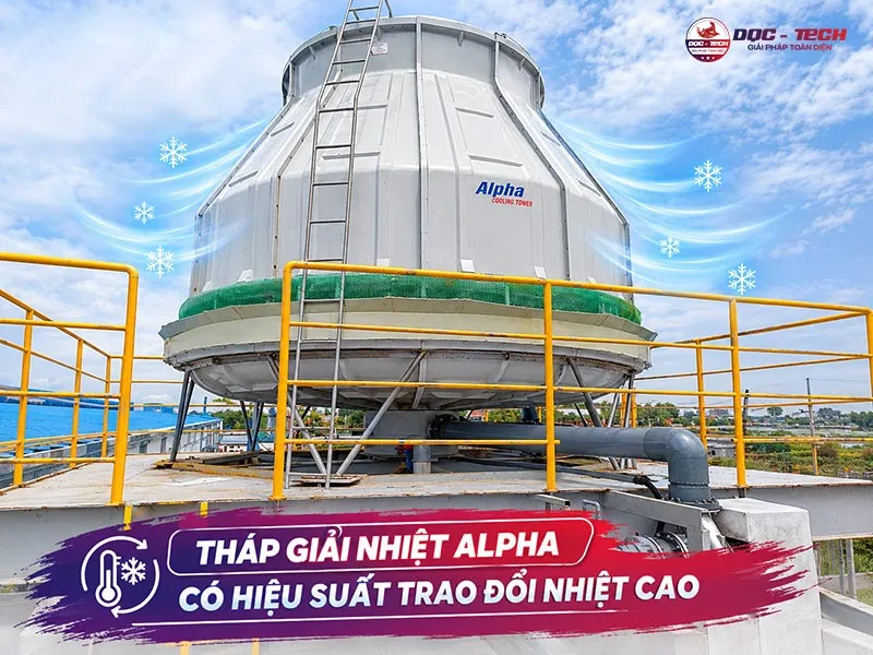 Hiệu suất của tháp hạ nhiệt Alpha công nghiệp