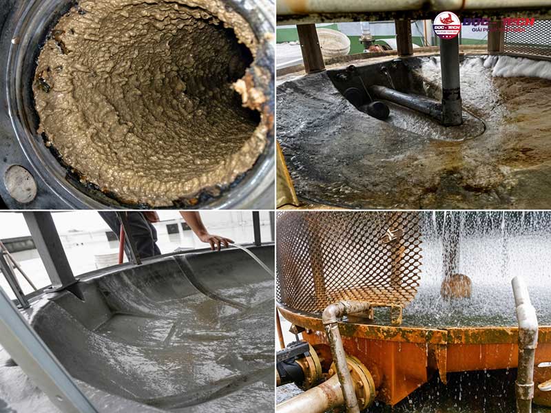 Dấu hiệu nhận biết cáu cặn tháp giải nhiệt