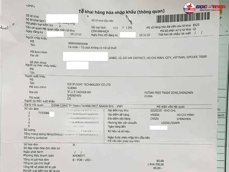 HS code máy chà sàn: hồ sơ