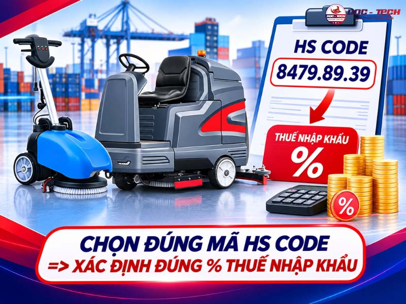 HS code máy chà sàn: lợi ích khi chọn đúng
