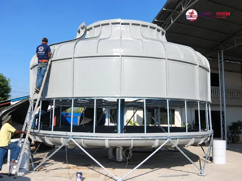 Lắp đặt tháp hạ nhiệt TSC 1000 RT Lắp đặt tháp hạ nhiệt TSC 1000 RT