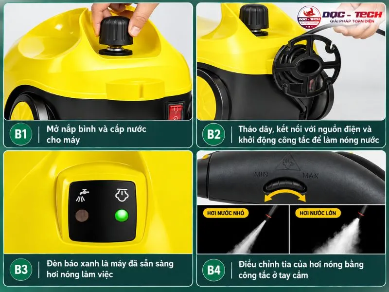 5 bước sử dụng máy giặt thảm Kumisai KMS02 đúng cách