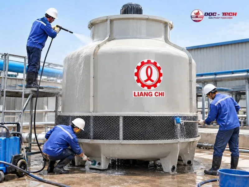 Vệ sinh tháp làm mát Liang Chi LBC-50RT Vệ sinh tháp làm mát Liang Chi LBC-50RT