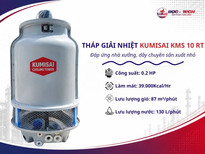 Khả năng giải nhiệt của tháp làm mát Kumisai KMS 10RT