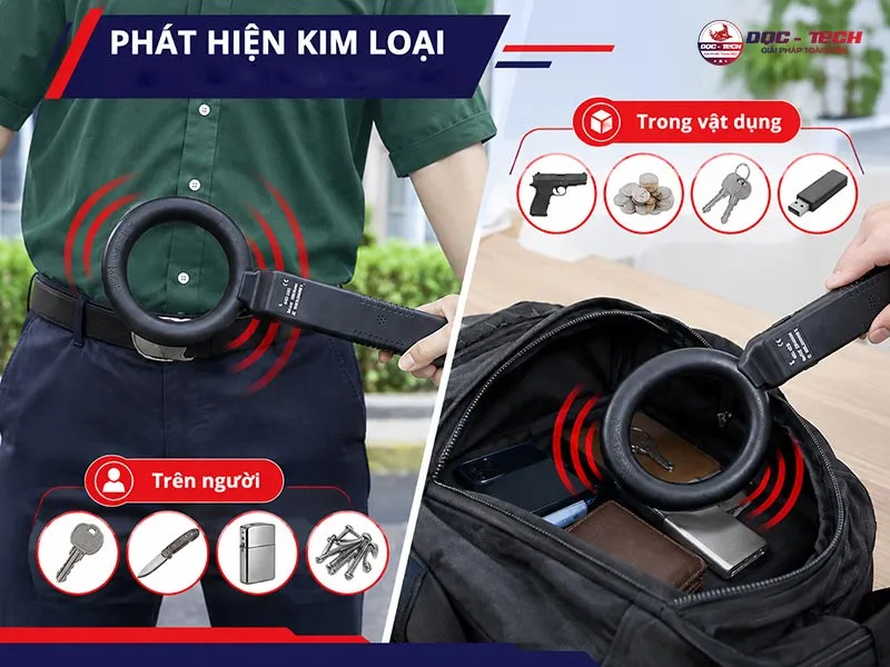 khả năng phát hiện máy dò kim loại mini Handheld Metal Detector MD-300