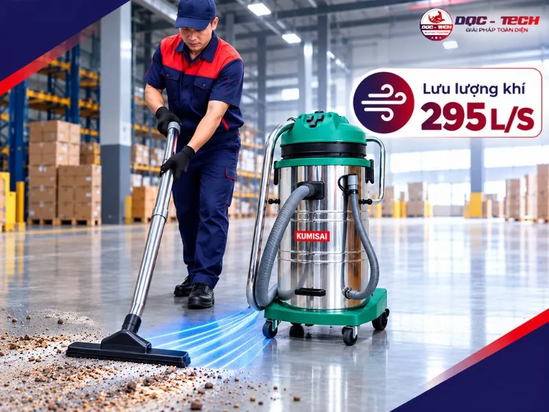 Ngoài công suất, hãy kiểm tra cả lưu lượng khí và lực hút