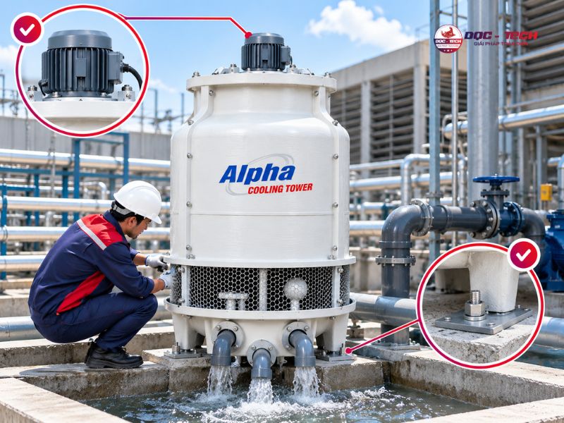Check kỹ tháp trước khi vận hành alpha 15rt