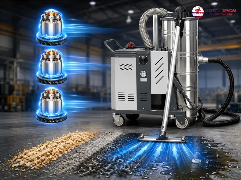  Kumisai KMS100 với 3 motor hoạt động mạnh mẽ, bền bỉ