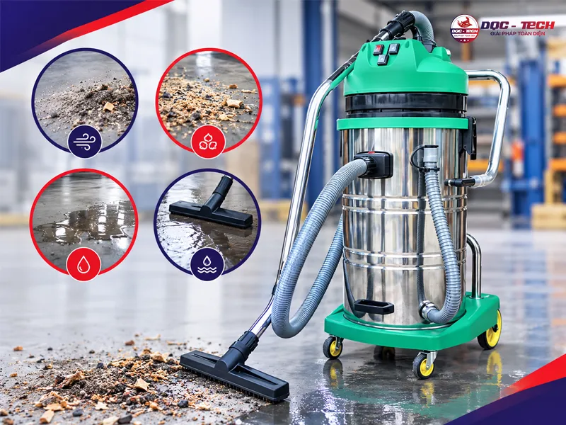 làm sạch trên mọi bề mặt ướt và khô