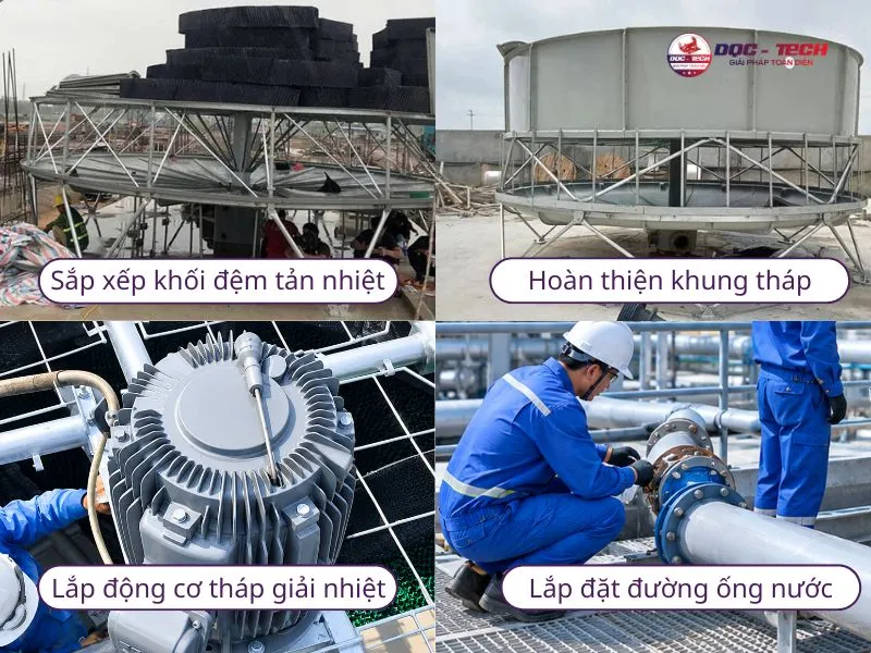Hướng dẫn lắp đặt tháp giải nhiệt nước Liang Chi LBC-1000RT
