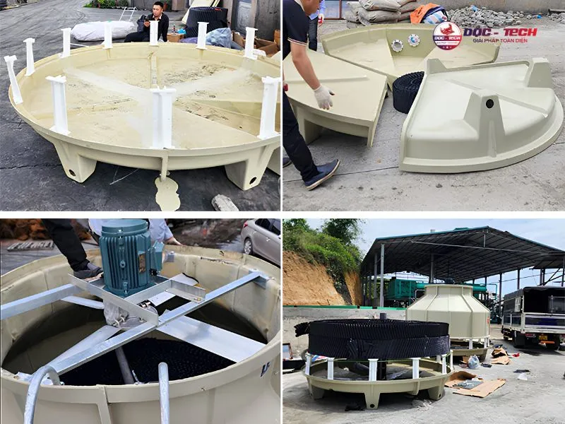 Các bước lắp đặt tháp hạ nhiệt Kumisai KMS 70RT Các bước lắp đặt tháp hạ nhiệt Kumisai KMS 70RT