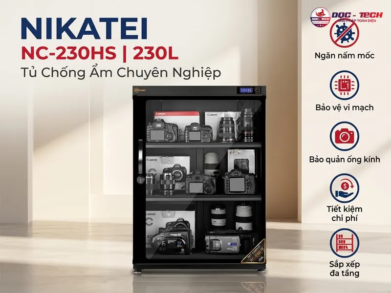 Lợi ích đáng kinh ngạc khi dùng tủ chống ẩm Nikatei NC-230HS (230 lít)