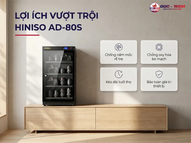 Lợi ích đáng kinh ngạc khi dùng tủ chống ẩm HINISO AD-80S
