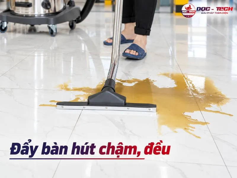 Di chuyển bàn hút nước máy hút bụi công nghiệp 30L-70L-80L chậm, đều