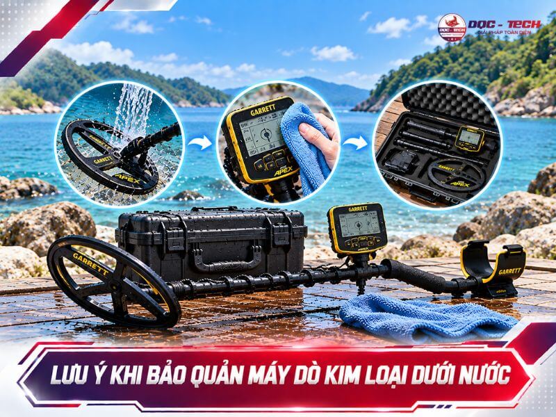 Nên làm gì khi bảo quản máy dò kim loại dưới nước