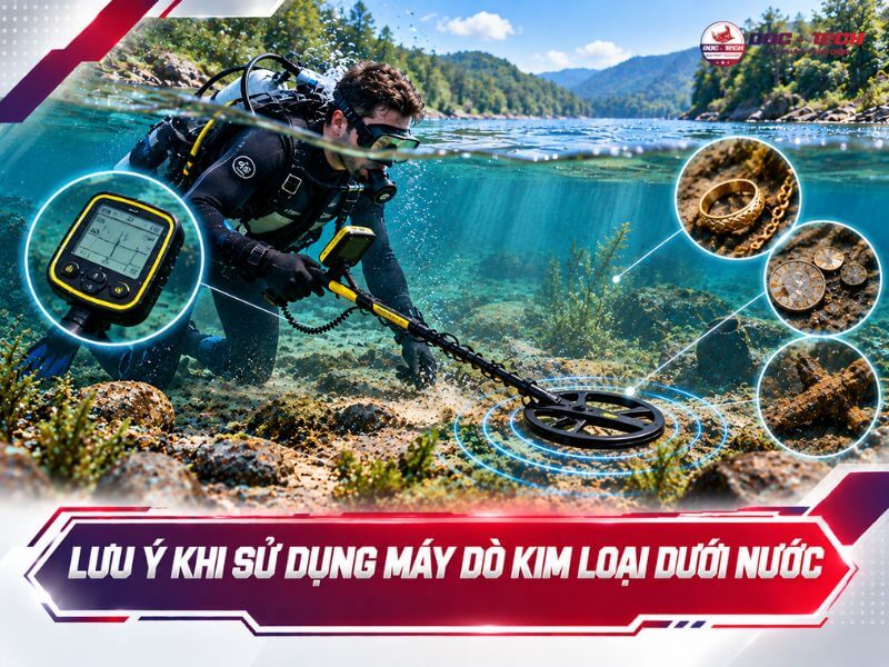 Lưu ý gì khi dùng máy dò kim loại dưới nước