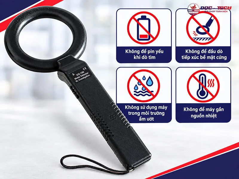 Lưu ý sử dụng máy dò kim loại Mini Handheld Metal Detector MD-300