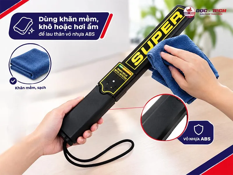 lưu ý khi vệ sinh máy rà kim loại Big Scan Hand MD-3000