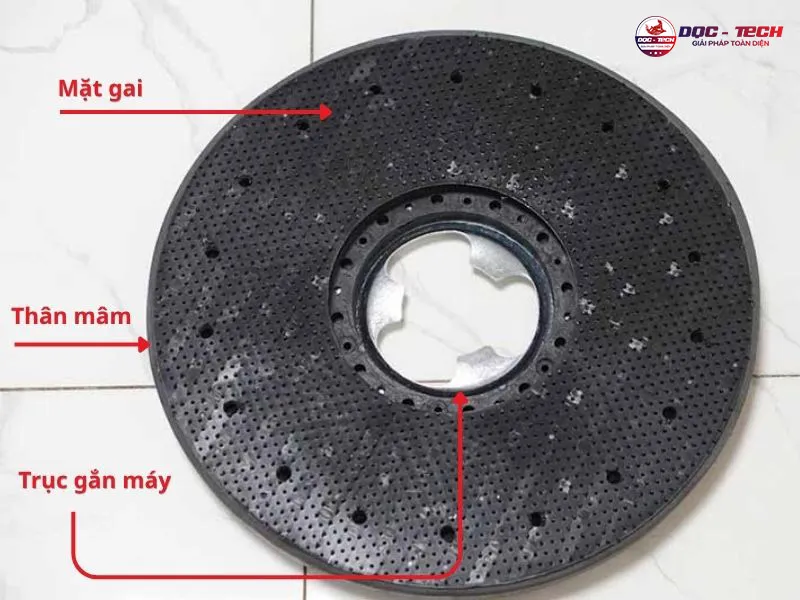 Mâm gai máy chà sàn cấu tạo 