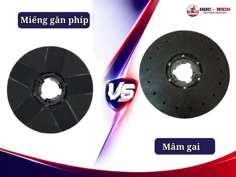 Mâm gai máy chà sàn và miếng gắn phíp