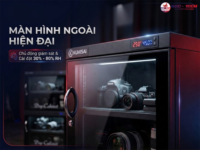 Màn hình bên ngoài, chủ động giám sát độ ẩm