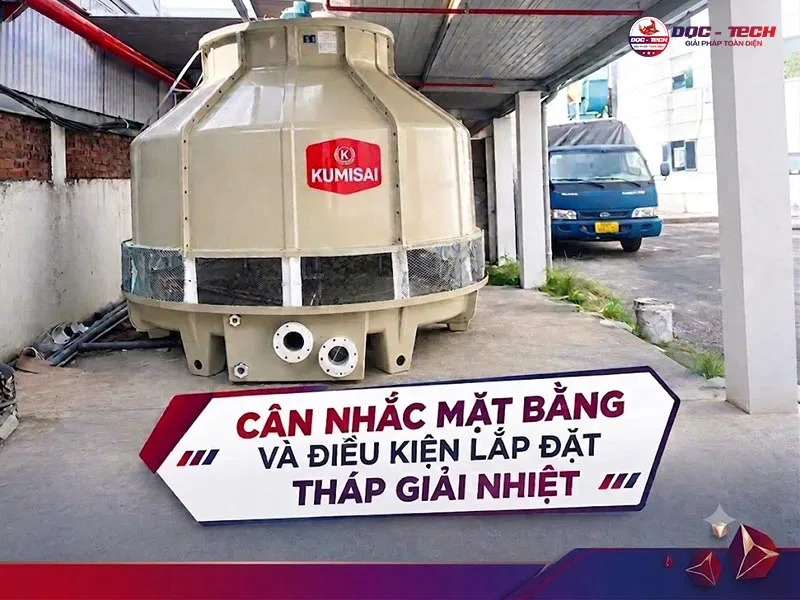 Mặt bằng lắp đặt tháp hạ nhiệt Kumisai Mặt bằng lắp đặt tháp hạ nhiệt Kumisai
