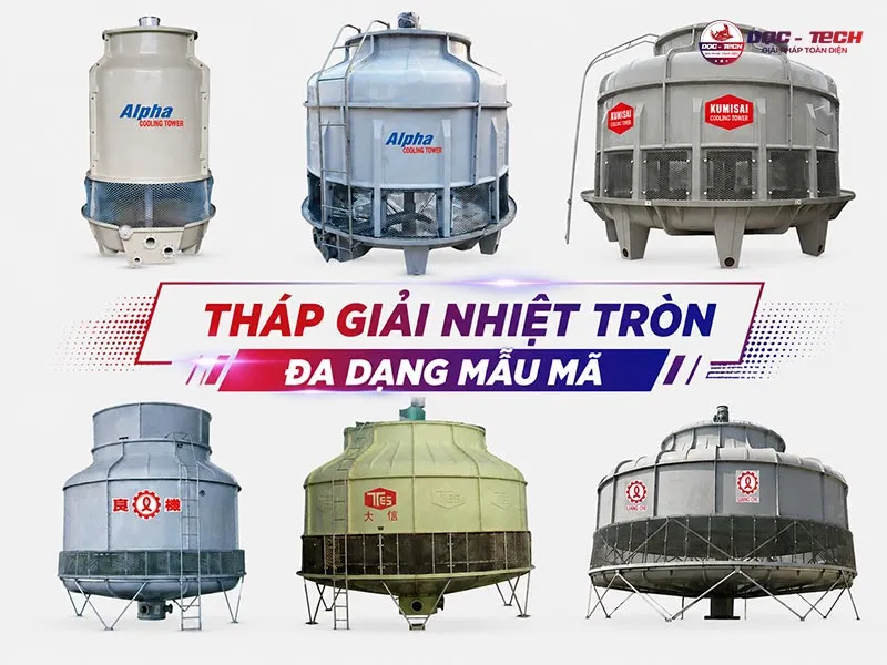 Mẫu mã tháp giải nhiệt tròn