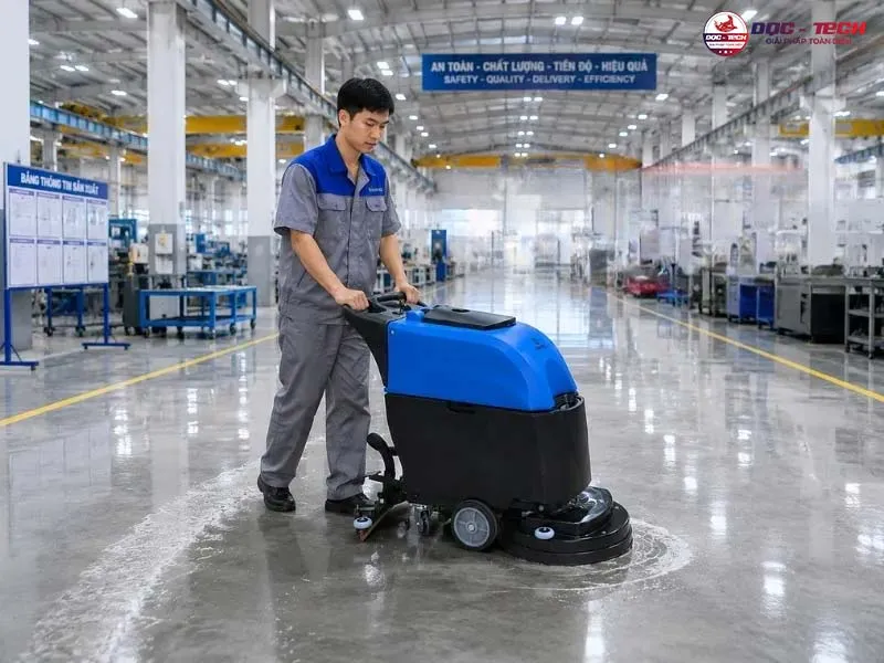 Máy chà sàn chà không sạch: vận hành quá tải