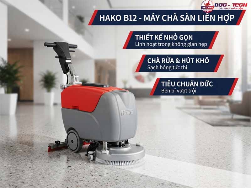 Máy chà sàn Đức Hako Scrubmaster B12