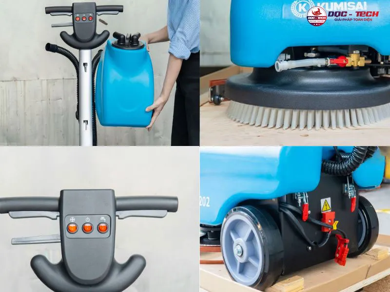 Máy chà sàn liên hợp mini Kumisai KMS-202 làm sạch vượt kỳ vọng