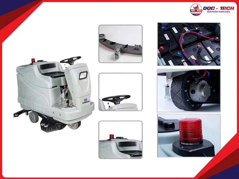 Máy chà sàn ngồi lái Kumisai KMS 2007 cấu tạo