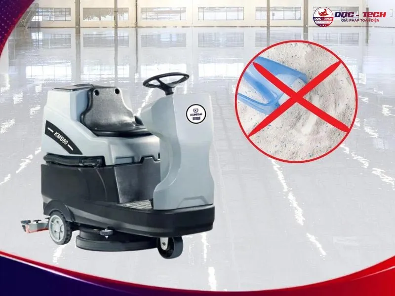 Máy chà sàn ngồi lái Kumisai KMS-60 lưu ý khi dùng