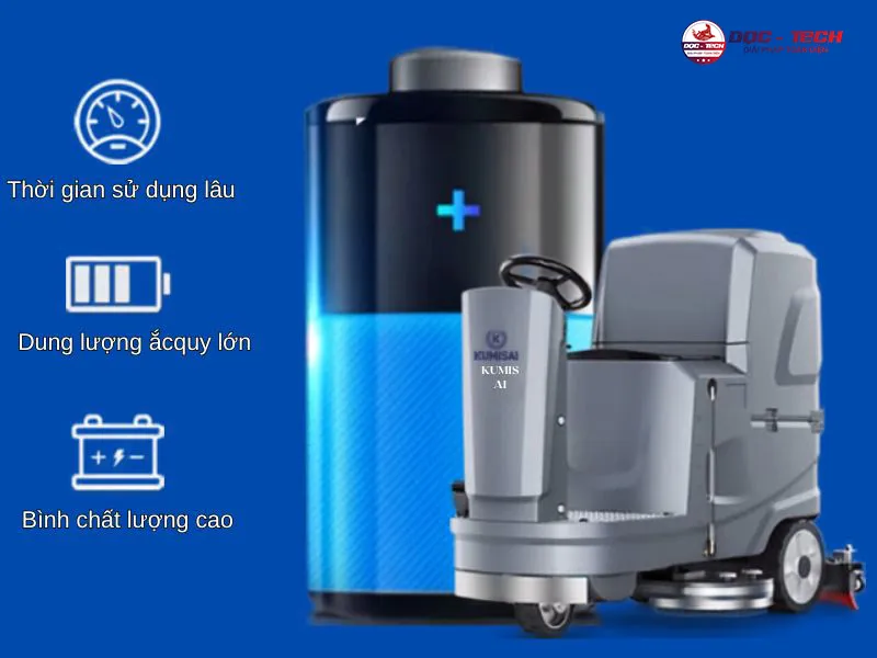 Máy chà sàn ngồi lái Kumisai KMS 85 dùng ắc quy