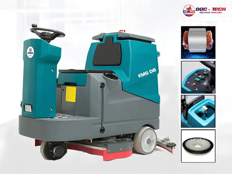 Máy chà sàn ngồi lái Kumisai KMS D8 cấu tạo