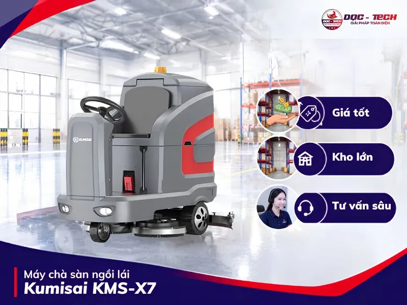 nơi mua máy chà sàn ngồi lái Kumisai KMS-X7 