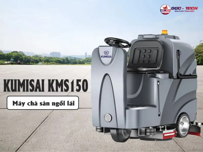Máy chà sàn ngồi lái Kumisai KMS150 vệ sinh hàng nghìn m2