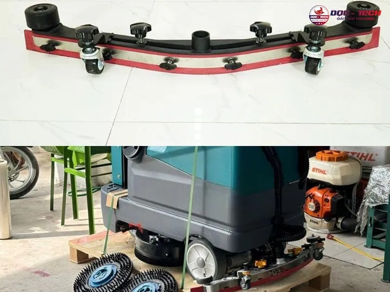Máy chà sàn ngồi lái tích hợp quét rác Kumisai KMS D9X hiện đại
