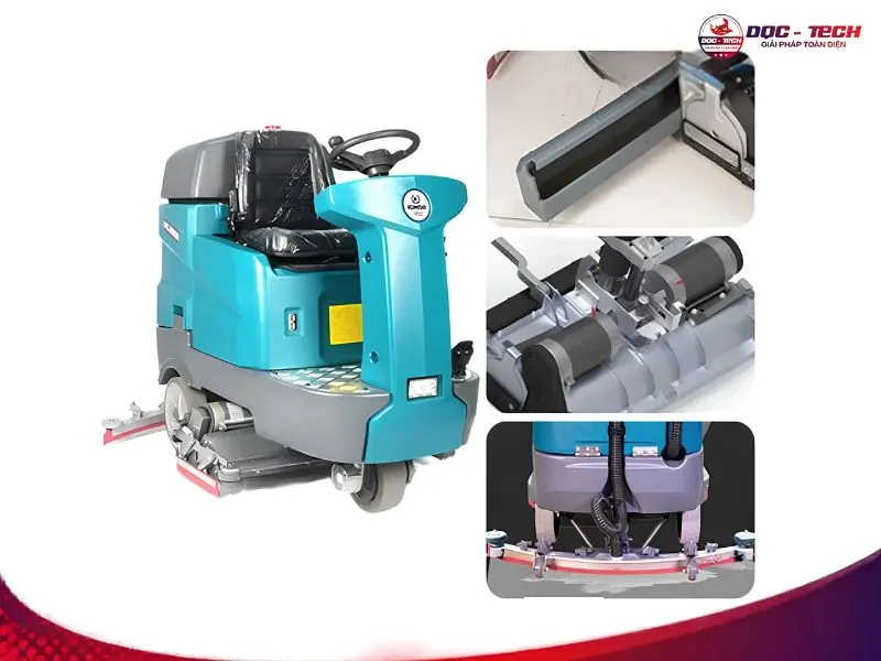 Máy chà sàn ngồi lái tích hợp quét rác Kumisai KMS D9X toàn năng