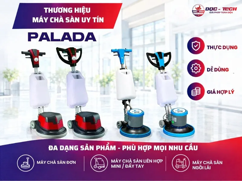 Máy chà sàn Palada: định vị thương hiệu
