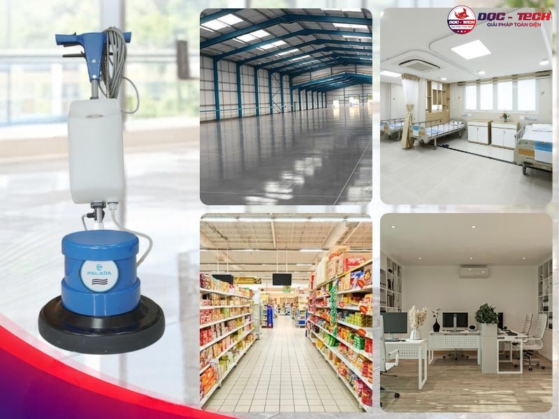 Máy chà sàn Palada HC 523 ứng dụng