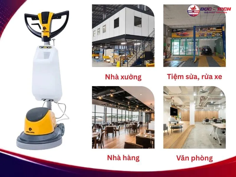 Ứng dụng máy chà sàn Palada PD22 