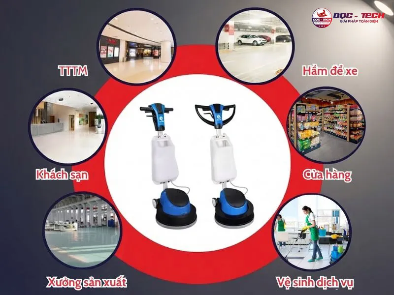 Máy chà sàn Palada PD2AE ứng dụng
