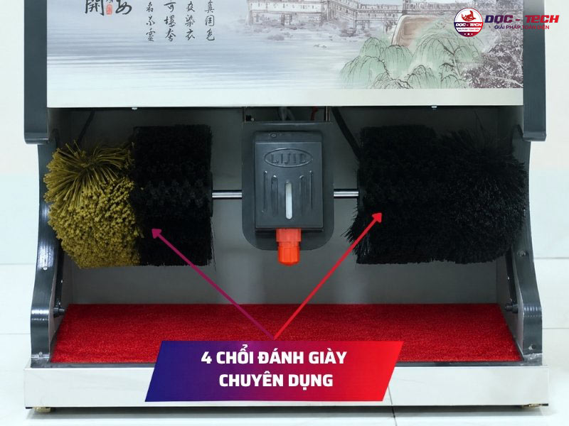 Máy đánh giày khách sạn Kumisai TH3: 4 chổi hiện đại