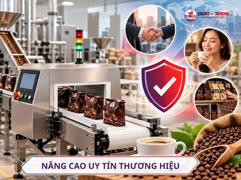 Đầu tư máy dò kim loại cà phê góp phần nâng cao uy tín thương hiệu