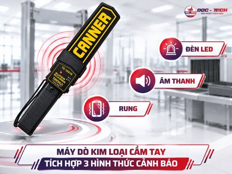 Máy dò kim loại cầm tay có nhiều hình thức cảnh báo tùy model