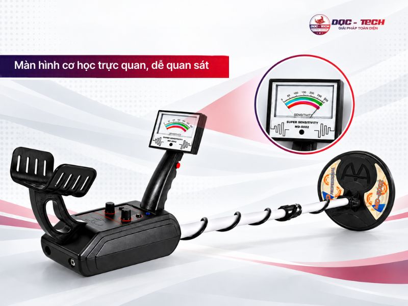 Màn hình cơ học trực quan, dễ nhìn trên máy dò kim loại MD5002